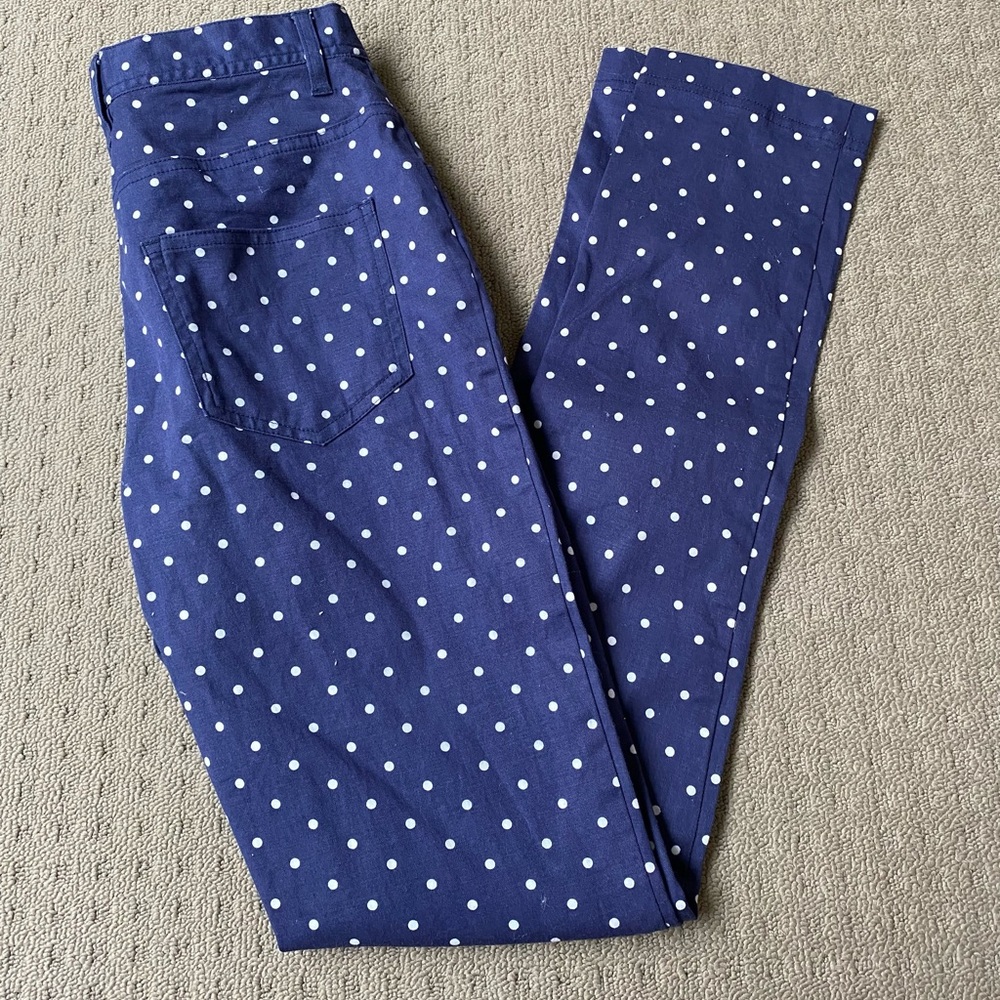 Gorman Women Blue Polka Dots Skinny Jeans Pants Sz AU6 W24 L29 - Picture 3 of 9